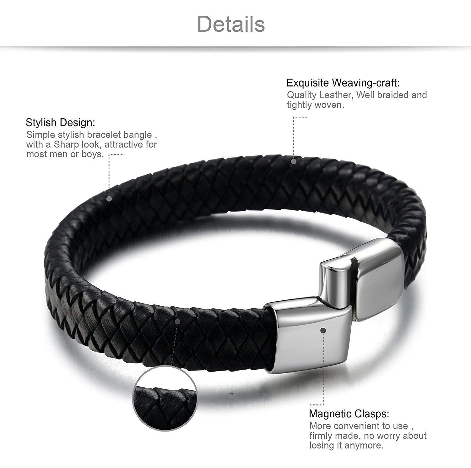 Double Layer Woven Leather Mens Leather Charm Bracelet With Rope Wrap  Classic Stainless Steel Mens Bridal Accessory For DIY Customization From  Faflwing, $5.9 | DHgate.Com